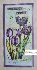 130501/3019 CraftEmotions clearstamps A5 Bloesem Tulpen