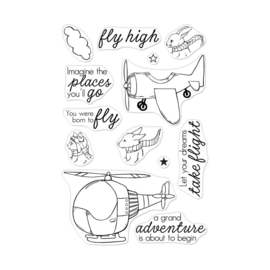 573171 Hero Arts Clear Stamps 4"X6" Fly High Animals