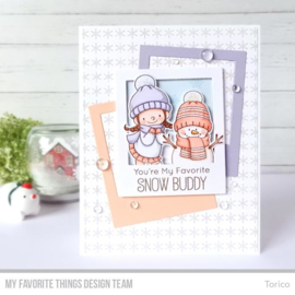 BG-111 My Favorite Things Simple Snowflakes Background Stamp