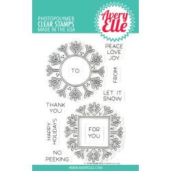 541772 Avery Elle Clear Stamp Set Snow Tags 4"X6"