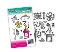 PD8054 Polkadoodles Rainbow Wishes Clear Stamps