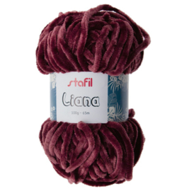 Velvetgaren Liana Yarn Bordeaux Bol 100 gram 65 meter lengte
