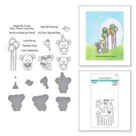 SDS173 Spellbinders Stamp & Die Set Playful Koalas