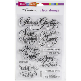 SSC1419 Stampendous Perfectly Clear Stamps Brushed Greetings