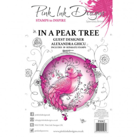 PI082 Creative Expressions Pink ink In a pear tree clear stamp