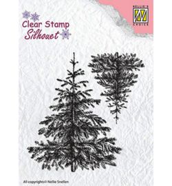 SIL038 Stempel Christmas fir-trees