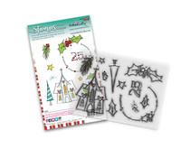 PD8084 Polkadoodles Holly Blessings Clear Stamps