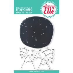 541782 Avery Elle Clear Stamp Set Starry Scene 4"X6"