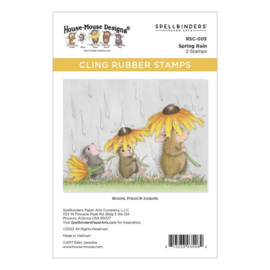 RSC003 House Mouse Cling Rubber Stamp Spring Rain