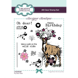 UMSDB086 Creative Expressions clear stamp set My dear deer