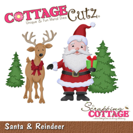 CC-1248 CottageCutz Santa & Reindeer