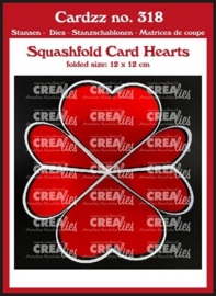 CLCZ318 Crealies Cardzz squashfold card - harten
