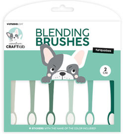 CCL-ES-BBRU14 Craftlab Blending brushes soft brush turquioses Essentials nr.14