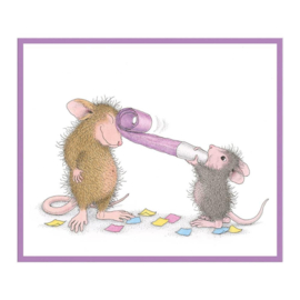 RSC009 House Mouse Cling Rubber Stamp Party Time!