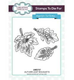 UMS757 Stamps To Die For Autumn Leaf Bouquets