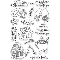 557713 Hero Arts Clear Stamps In For The Holidays 4"X6"