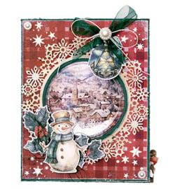 JMA-FN-CD902 Jenine's Snowflake circle frame Festive Nostalgia nr.902