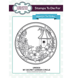 UMS830 Creative Expressions To Die For Stamp My Secret Garden Circle