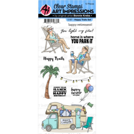 605222 Art Impressions Work & Play Clear Stamps Happy Trails
