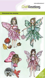 130501/0101 CraftEmotions clearstamps A6 - Fairies GB Dimensional stamp