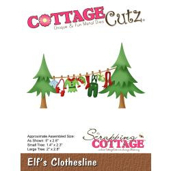 540402 CottageCutz Die Elf's Clothesline 1.4" To 5"