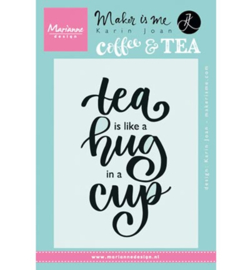 KJ1710 Marianne Design stempel Quote Tea is like a hug in a cup