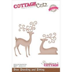 506467 CottageCutz Elites Die Deer Sitting & Standing 1.9" To 3.5"