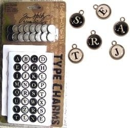 ADTH92819 Tim Holtz Type Charms