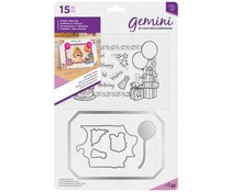 GEM-STD-BDAYP Gemini Birthday Party Photo Frame Stamp & Dies