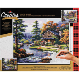 558013 Paint By Number Kit Mountain Creek Cabin 16"X20"