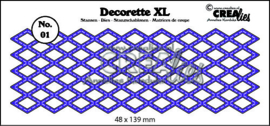 115634/2501 Crealies Decorette XL no. 01 Diamond with stitch