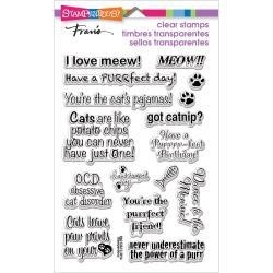 426522 Stampendous Perfectly Clear Stamps Sheet Cat Sayings