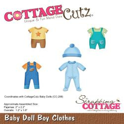 392465 Cottagecutz Die Baby Doll Boy Clothes 1.2" To 2.2"