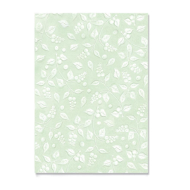 666506 Sizzix Multi-Level Textured Impressions A5 Embossing Folder Snowberry By Kath Breen