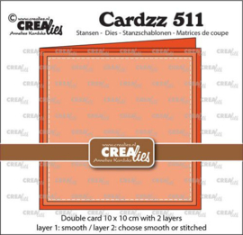 CLCZ511 Crealies Cardzz Dubbele kaart 10x10 cm