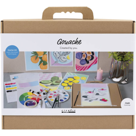 977852 Creativ Company Starter Hobbyset Gouache, Schilderijen, diverse kleuren