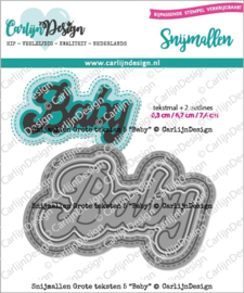 CDSN-0155 CarlijnDesign Snijmallen Grote Teksten 5 Baby