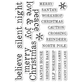 640151 Memory Box Clear Stamps Christmas Tiles