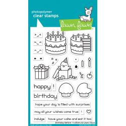LF1958 Lawn Fawn Clear Stamps Birthday Before 'n Afters 4"X6"