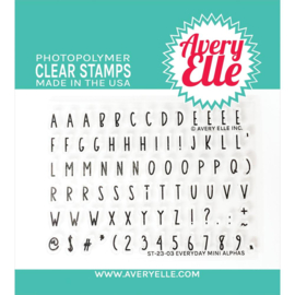 686524 Avery Elle Clear Stamp Set Everyday Mini Alphas 4"X3"