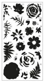 666670 Sizzix Layered Clear Stamps Painted Florals