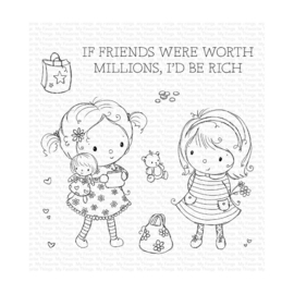 RAM014 My Favorite Things Clear Stamps Million Dollar Friends 4"X4"