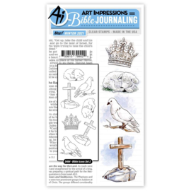 665731 Art Impressions Bible Journaling Clear Stamps Icons Set 2