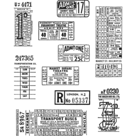 CMS 337 Tim Holtz Cling Stamps Ticket Booth 7"X8.5