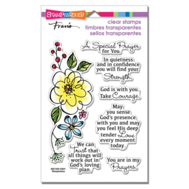 SSC1428 Stampendous Perfectly Clear Stamps Floral Prayer