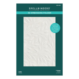 E3D030 Spellbinders 3D Embossing Folder Leafy 5.5"X8.5"