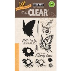 HA-CM225 Hero Arts Clear Stamps Color Layering Swallowtail 4"X6"