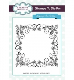 UMS730 Stamps To Die For Holly Berry Frame