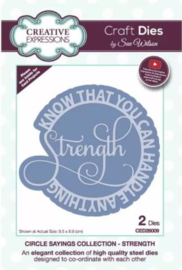 CED26009 Creative Expressions  Circle sayings craft die Strength