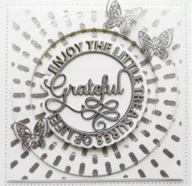 CED26008 Creative Expressions  Circle sayings craft die Grateful